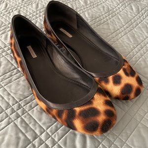 Vera Wang calf hair ballet slippers, 7.5